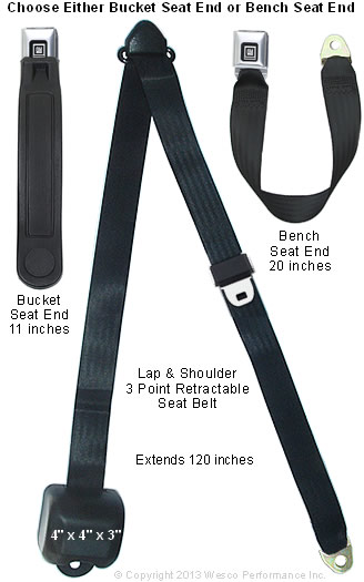 3 Point Retractable Seat Belt OE Seatbelt Buckle for  display picture 1