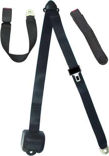 thumbnail image 2 of LABLT 3-Point Retractable Seat Belt – Universal Fit For Jeep 1982-1995, Black, Polyester/Steel, Front Placement 2 of 3