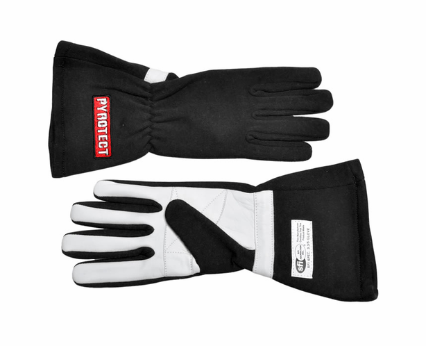Pyrotect 2-Layer SFI-5 Racing Nomex Gloves Leather Palm and Fingers