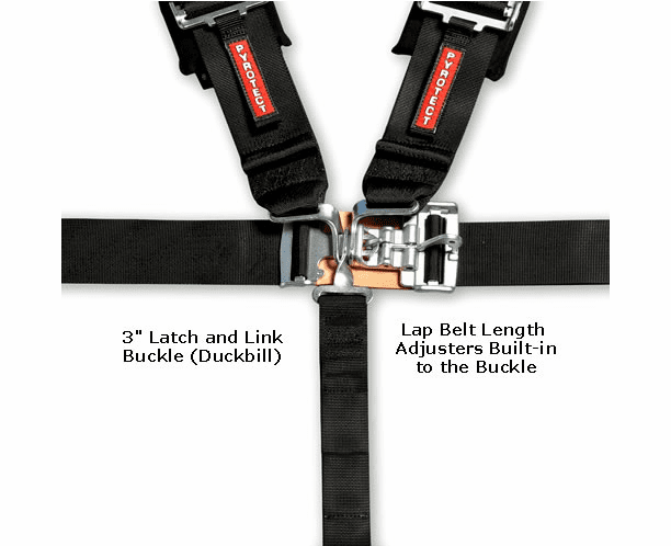 (2-Pack) Blue 3-Point Adjustable Racing Harness Seat Belts With Lap Strap