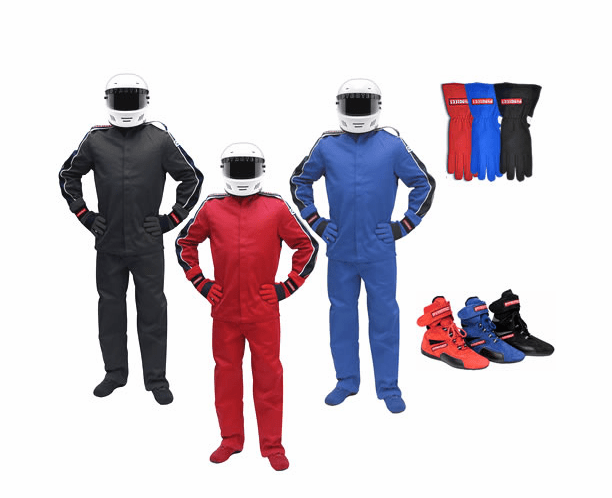 Pyrotect SFI-5 Two Piece Nomex Race Suit Package with Gloves and Shoes