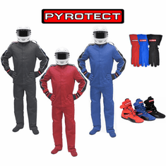 Pyrotect SFI-5 Two Piece Nomex Race Suit Package with Gloves and Shoes
