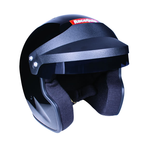 Racequip OF20 Open Face Helmet Snell SA2020 Rated Gloss White or Gloss