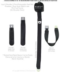 Atech 2-Point Retractable Black Seat Belts – Pair For Muscle Cars, Hotrods, Trucks