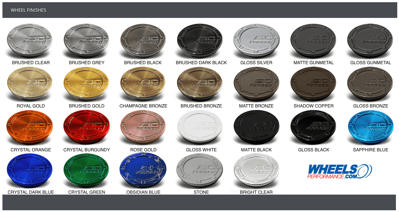 BC WHEEL FINISHES