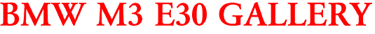 BMW M3 E30 GALLERY