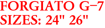FORGIATO G-7
SIZES: 24" 26"