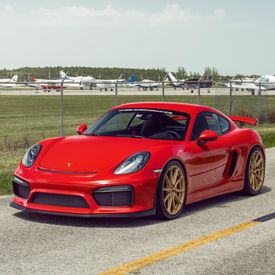PORSCHE CAYMAN GT4 VOSSEN HF-3 GLOSS GOLD