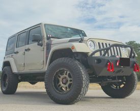 JEEP WRANGLER ASANTI AB809 ENFORCER MATTE BLACK MACHINED W/ TINTED CLEAR