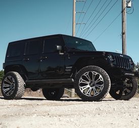 JEEP WRANGLER ASANTI AB813 CLEAVER BLACK MACHINED