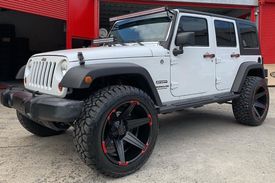 JEEP WRANGLER TUFF T12 SATIN BLACK RED