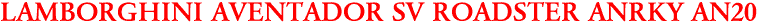 LAMBORGHINI AVENTADOR SV ROADSTER ANRKY AN20