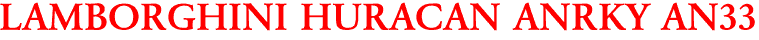 LAMBORGHINI HURACAN ANRKY AN33