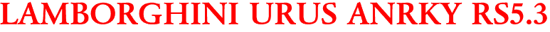 LAMBORGHINI URUS ANRKY RS5.3