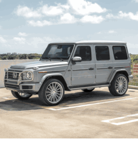 MERCEDES G550 VOSSEN HFX-4 SILVER POLISHED