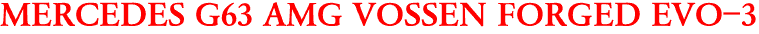 MERCEDES G63 AMG VOSSEN FORGED EVO-3