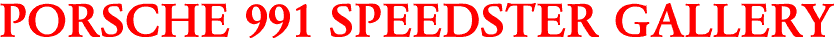 PORSCHE 991 SPEEDSTER GALLERY