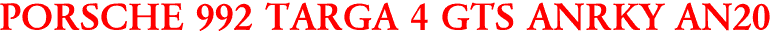 PORSCHE 992 TARGA 4 GTS ANRKY AN20