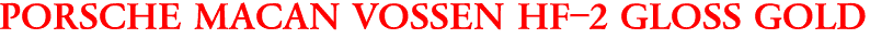PORSCHE MACAN VOSSEN HF-2 GLOSS GOLD