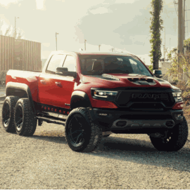 DODGE RAM TRX FORCE 6x6 VOSSEN HF6-4 SATIN BLACK