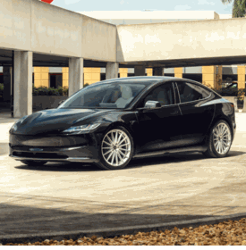 TESLA MODEL 3 VOSSEN HFX-4 SILVER POLISHED