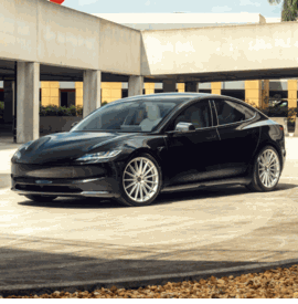 TESLA MODEL 3 VOSSEN HFX-4 SILVER POLISHED