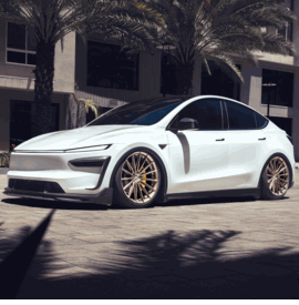 TESLA MODEL Y VOSSEN HFX-4 SATIN BRONZE