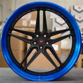 VOSSEN FORGED EVO-1 3-PIECE SATIN BLACK AND FOUNTAIN BLUE