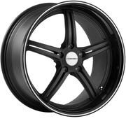VOSSEN VVS-087 MATTE BLACK MACHINED w/GLOSS BLACK LIP (DISCONTINUED)