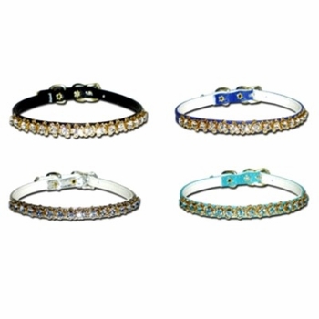 1/4 inch Vinyl Jeweled Filigree Dog Collars