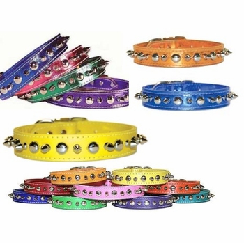 3/4 inch Leather Spike And Stud Dog Collars