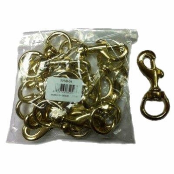 3/4 x 3-1/8 Brass Bolt Snaps (bag of 12)