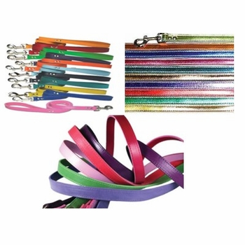 3/4" x 4ft. Colored Leather Leads