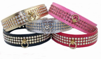 3 Row Vinyl Dog Collar