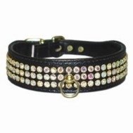 3 Row Vinyl Dog Collar