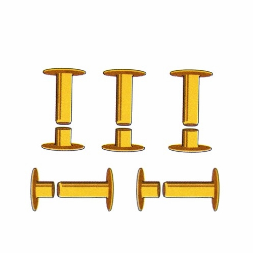 Brass 2-Piece Rivets 6/16" (1000 Pack)