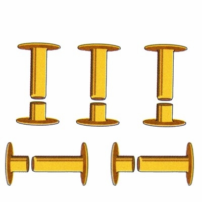 Brass 2-Piece Rivets 7/16"  (1000 Pack)