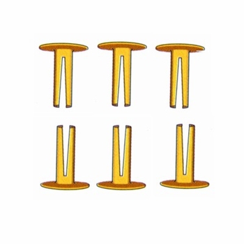 Brass Split Rivets 6/16"  (200 Pack)