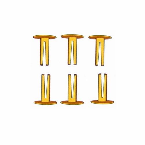Brass Split Rivets 6/16"  (200 Pack)