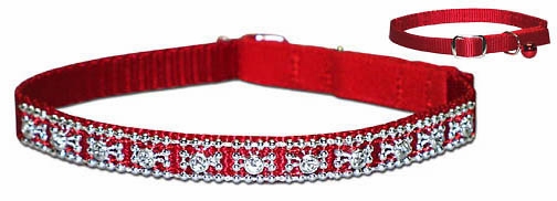 Jeweled Nylon Cat Collars