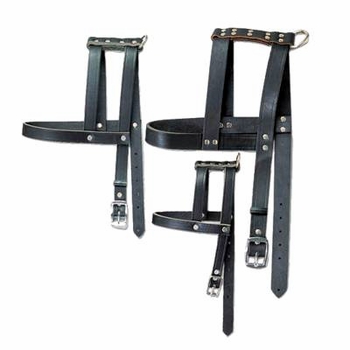 Leather H-Style Dog Harness 1 inch wide 
