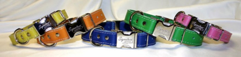 Metal Buckle Adjustable Leather Collars