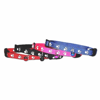 Reflective Paw Print Cat Collar