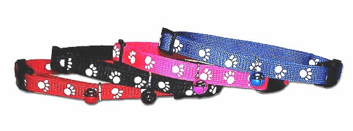 Reflective Paw Print Cat Collar