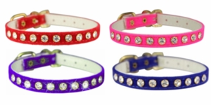 Rhinestone  Collar 5/16 Velvet