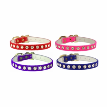 Rhinestone  Collar 5/16 Velvet 