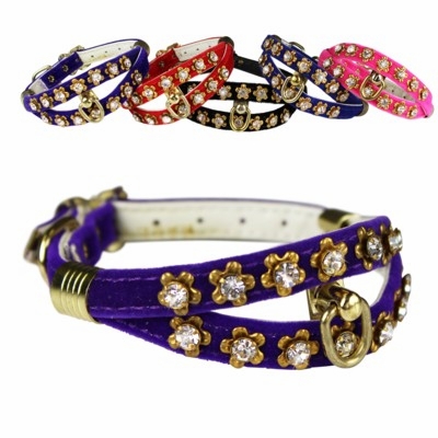 Small Velvet Dog Collar