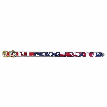 USA Stars And Stripes 1/2 Wide Dog Collar