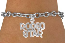 <bR>               EXCLUSIVELY OURS!!<Br>         AN ALLAN ROBIN DESIGN!!<BR> CLICK HERE TO SEE 120+ EXCITING<BR>    CHANGES THAT YOU CAN MAKE!<BR>              LEAD & NICKEL FREE!!<BR> W692SB - "RODEO STAR" CHARM<Br> & BRACELET FROM $4.50 TO $8.35