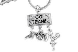 <Br>                 EXCLUSIVELY OURS!! <Br>            AN ALLAN ROBIN DESIGN!! <Br>               LEAD & NICKEL FREE!! <BR>  W20133KC - SILVER TONE "GO TEAM!" <BR>  CHEERLEADING THEMED KEY RING WITH <BR> WHISTLE, MEGAPHONE AND CHEERLEADER <BR>          FROM $6.41 TO $14.25 2013
